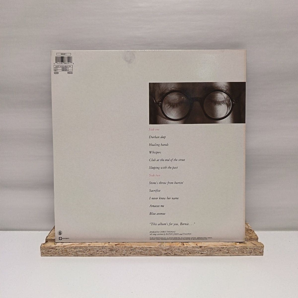 Elton John sleeping with the past vinyl record EX/EX 838 839-1