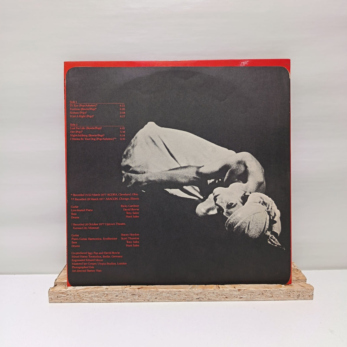 Iggy Pop tv eye, 1978 live vinyl record 1978 VG+/VG+ PL 12796