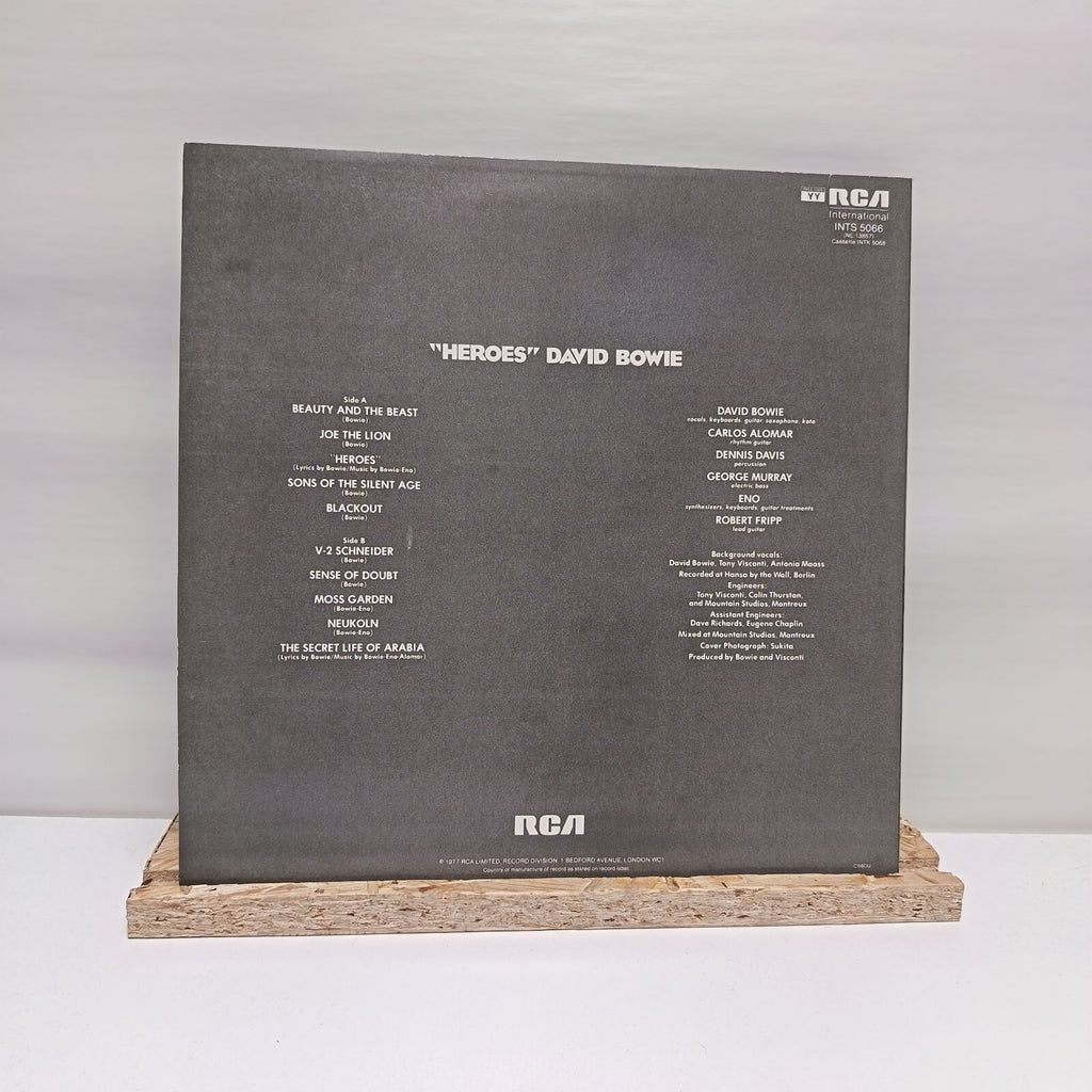 David Bowie heroes vinyl record EX/EX INTS 5066