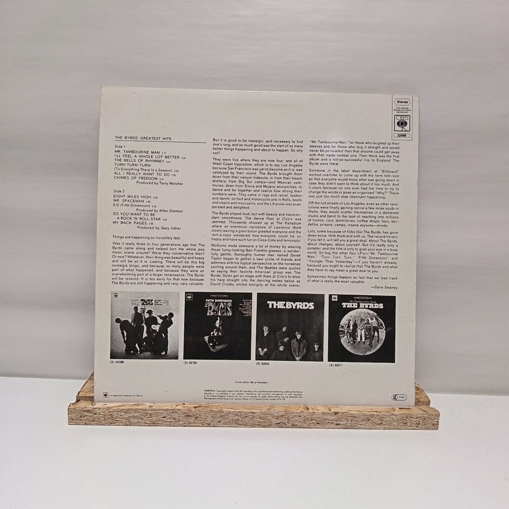 The Byrds greatest hits vinyl record VG+/VG+ 32068