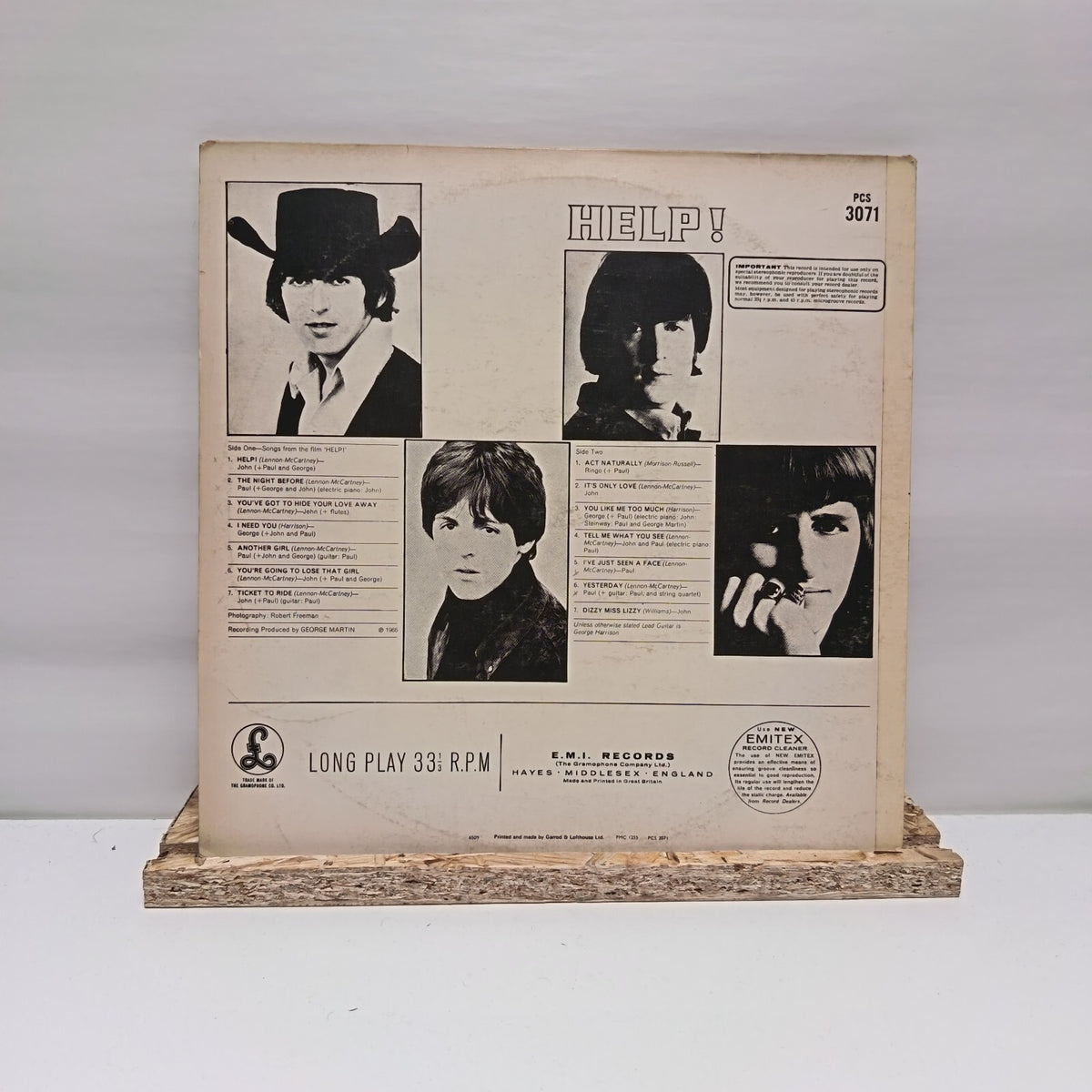 The Beatles help! vinyl record VG+/VG+ PCS 3071