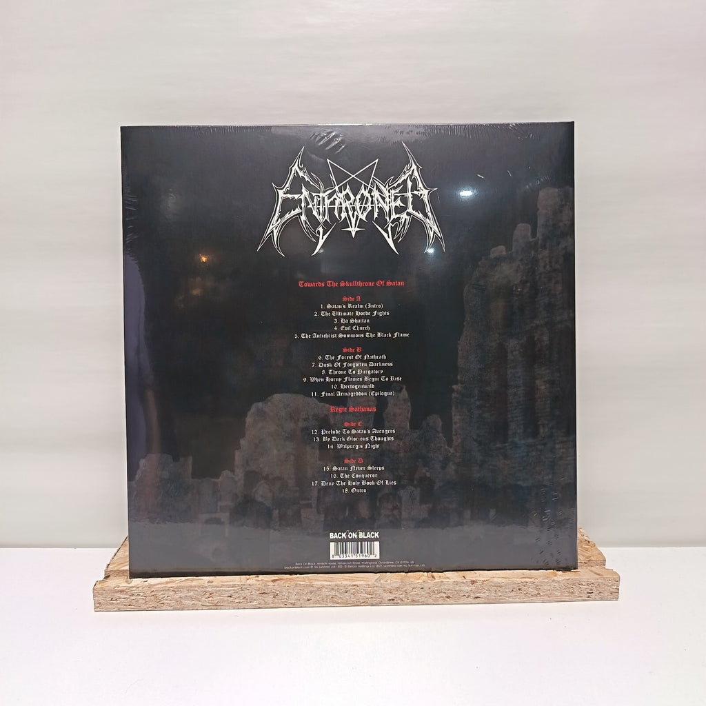 Enthroned towards the skullthrone of satan / regie sathanas double vinyl record