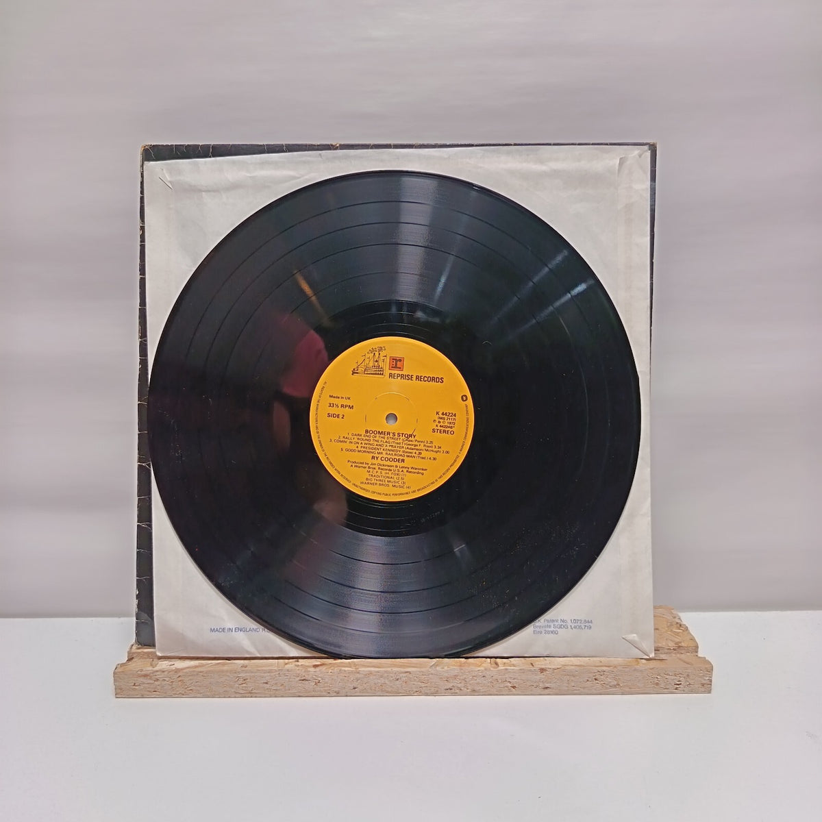 Ry Cooder boomer's story vinyl record VG+/VG K44224