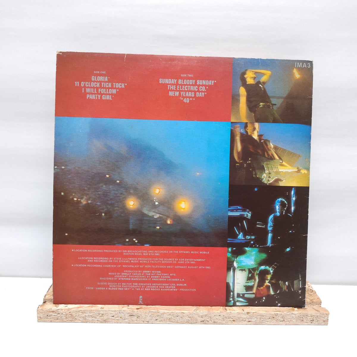 U2 live under a blood red sky vinyl record VG+/VG+ IMA 3