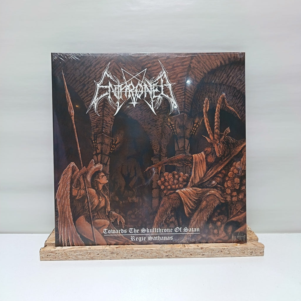 Enthroned towards the skullthrone of satan / regie sathanas double vinyl record
