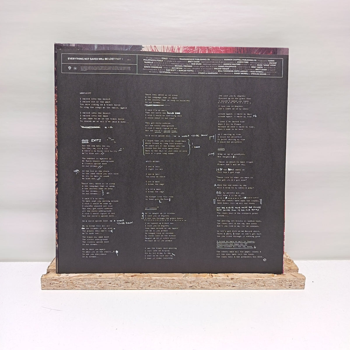 Foals everything not saved will be lost part 1 vinyl record EX/EX 0190295500924
