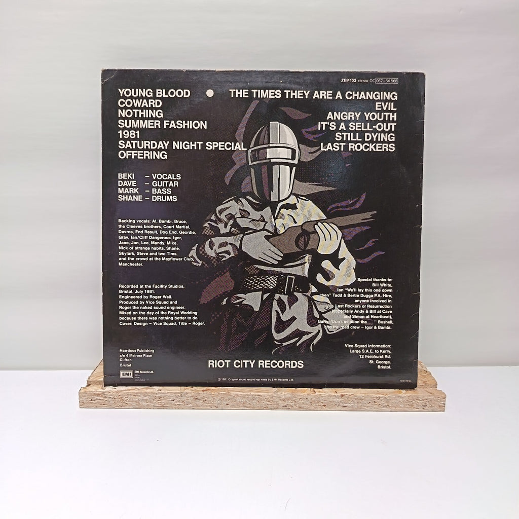 Vice Squad no cause for concern vinyl record 1981 VG+/VG+ ZEM 103