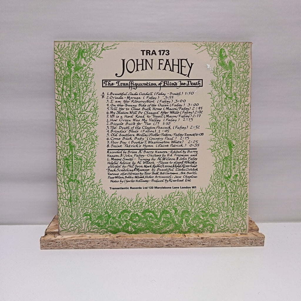 John Fahey the transfiguration of blind joe death vinyl record VG+/VG+ TRA 173