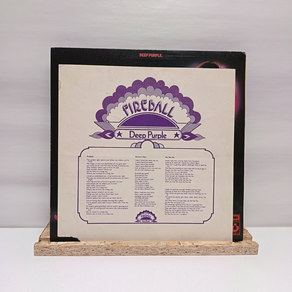 Deep Purple fireball vinyl record 1971 EX/EX SHVL 793