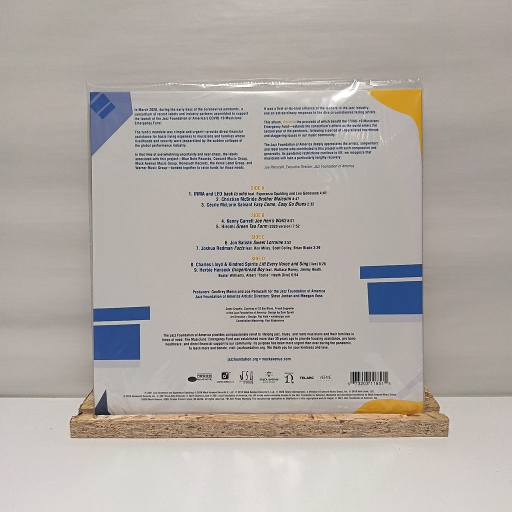 Various Artists relief: a benefit for the jazz foundation double vinyl record