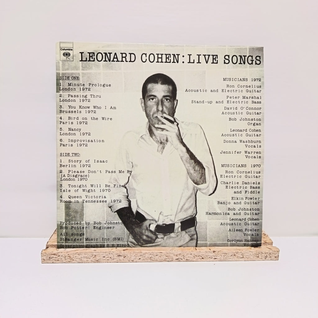 Leonard Cohen live songs vinyl record EX/VG+ 88985435341