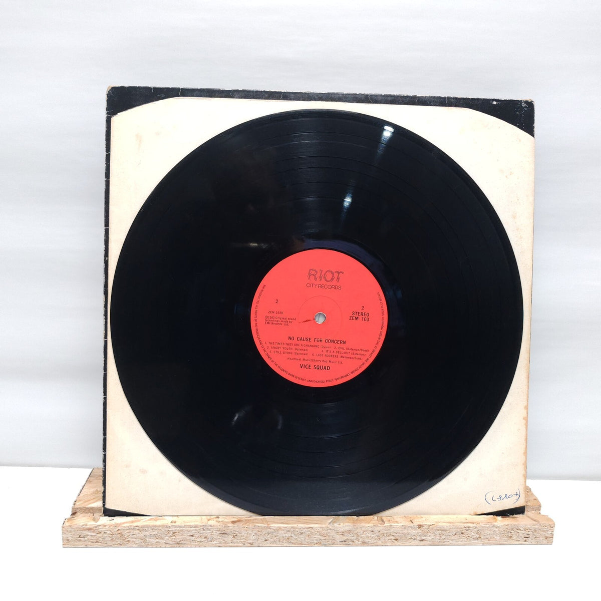 Vice Squad no cause for concern vinyl record 1981 VG+/VG+ ZEM 103