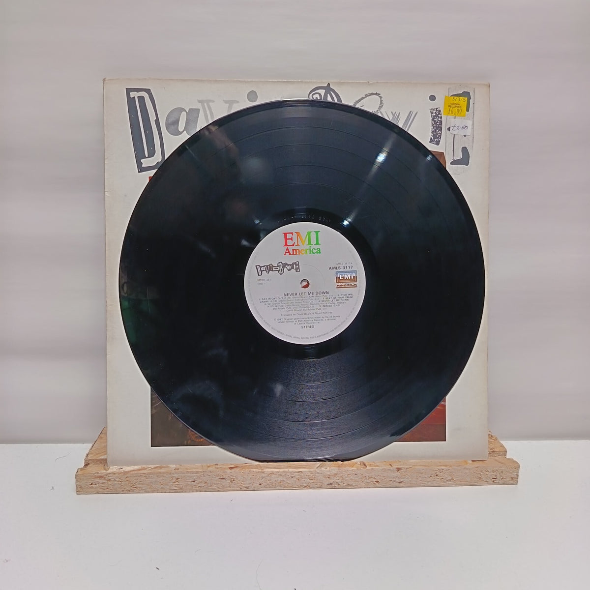 David Bowie never let me down viny record VG+/VG+ AMLS 3117