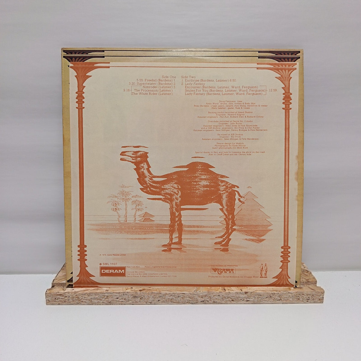Camel mirage vinyl record 1974 VG+/VG+ SML 1107