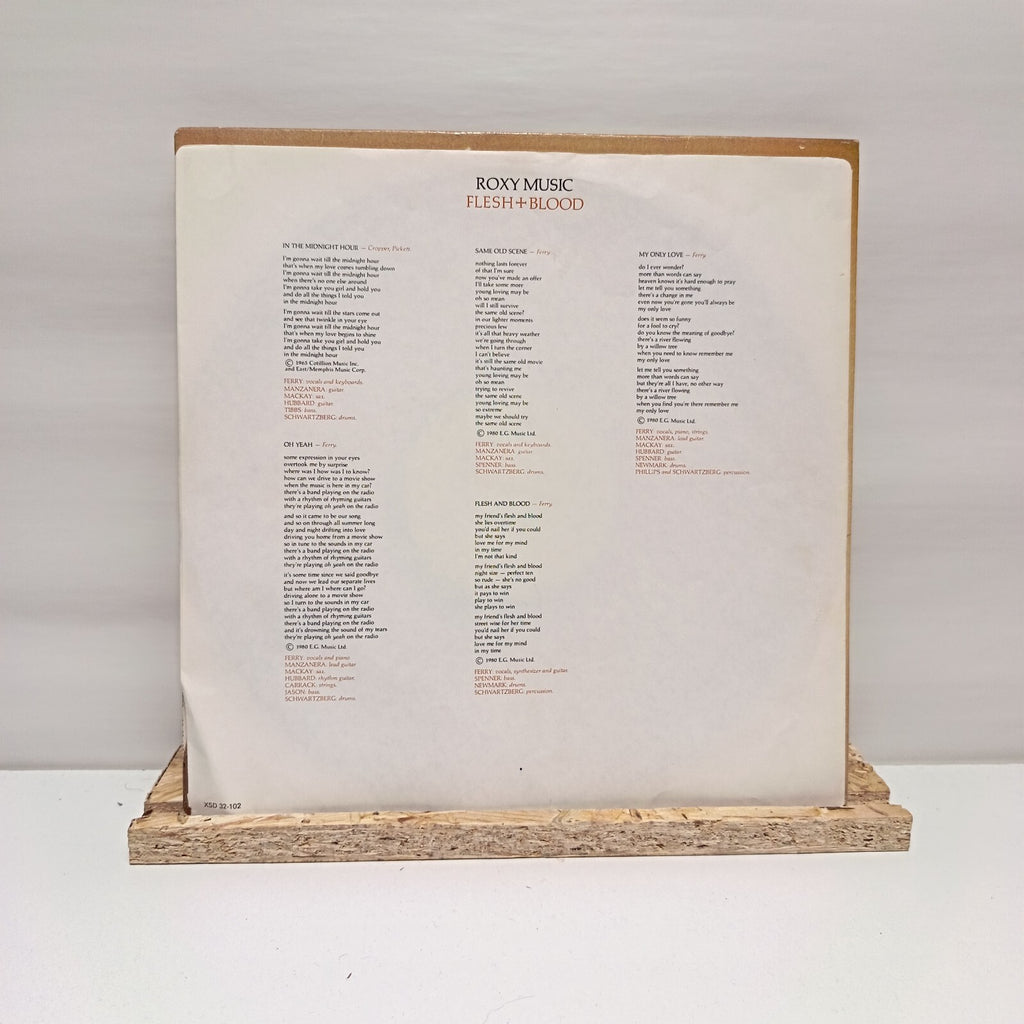 Roxy Music flesh + blood vinyl record VG+/VG+ XSD 32-102