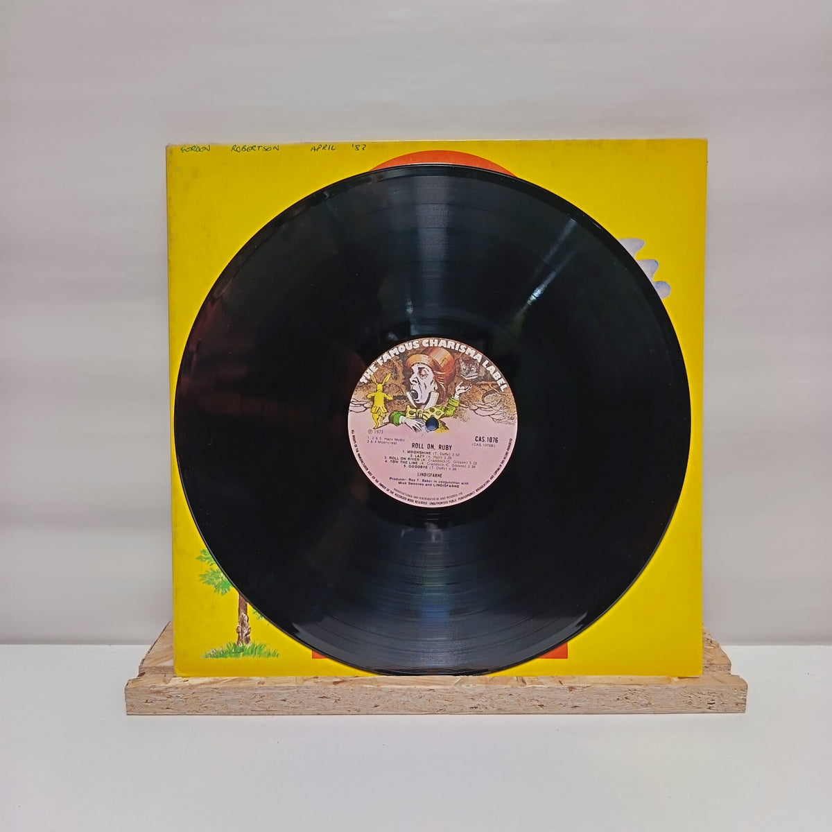 Lindisfarne roll on, ruby vinyl record VG+/VG CAS 1076
