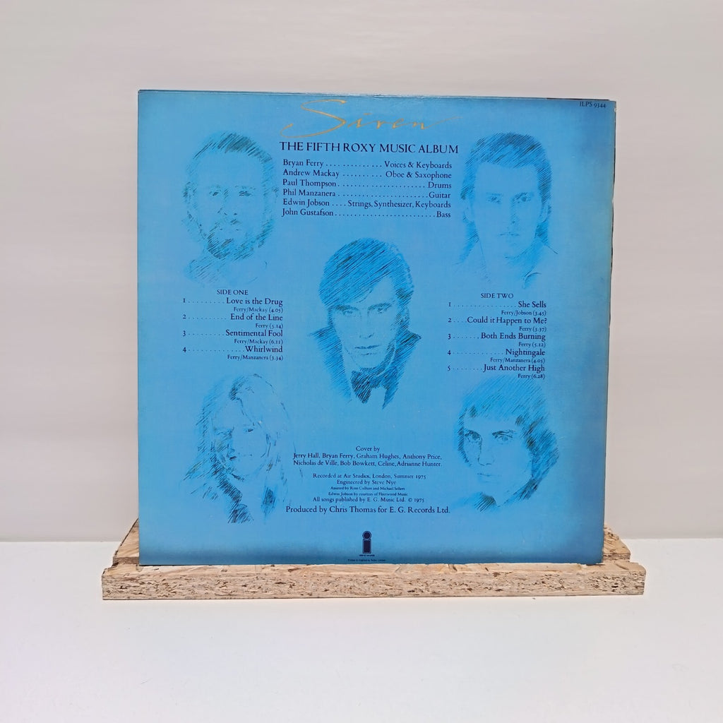 Roxy Music siren vinyl record EX/EX ILPS 9344
