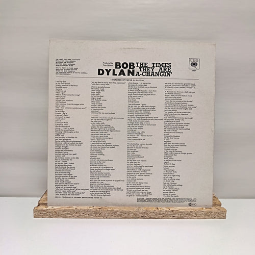 Bob Dylan the time they are a-changin' vinyl record EX/VG+ CBS 32021