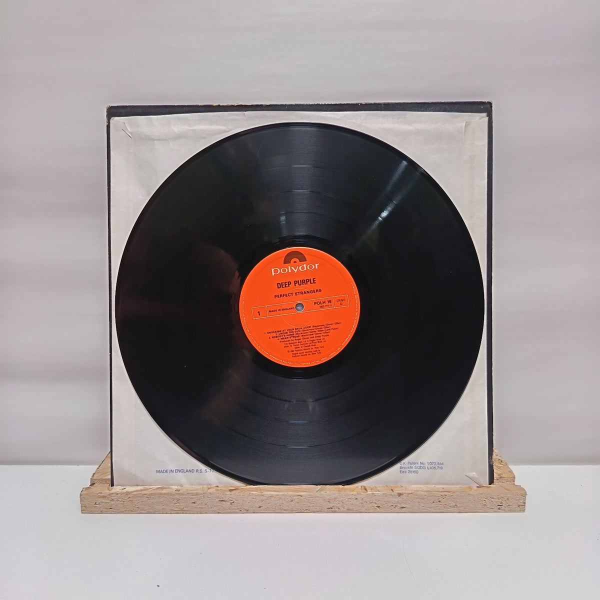 Deep Purple perfect strangers vinyl record 1984 VG+/VG POLH 16