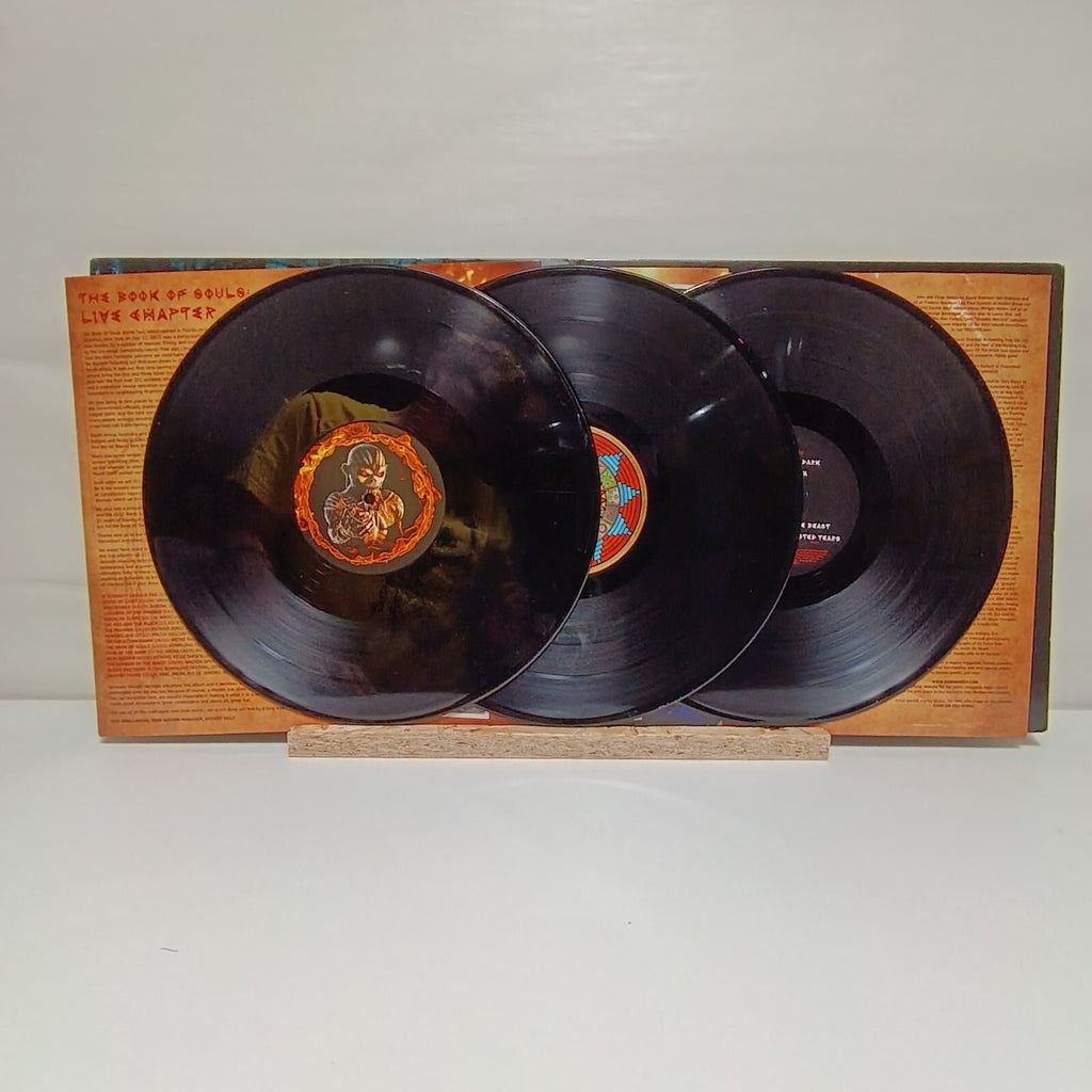 Iron Maiden the book of souls triple vinyl record EX/VG+ 0190295760878