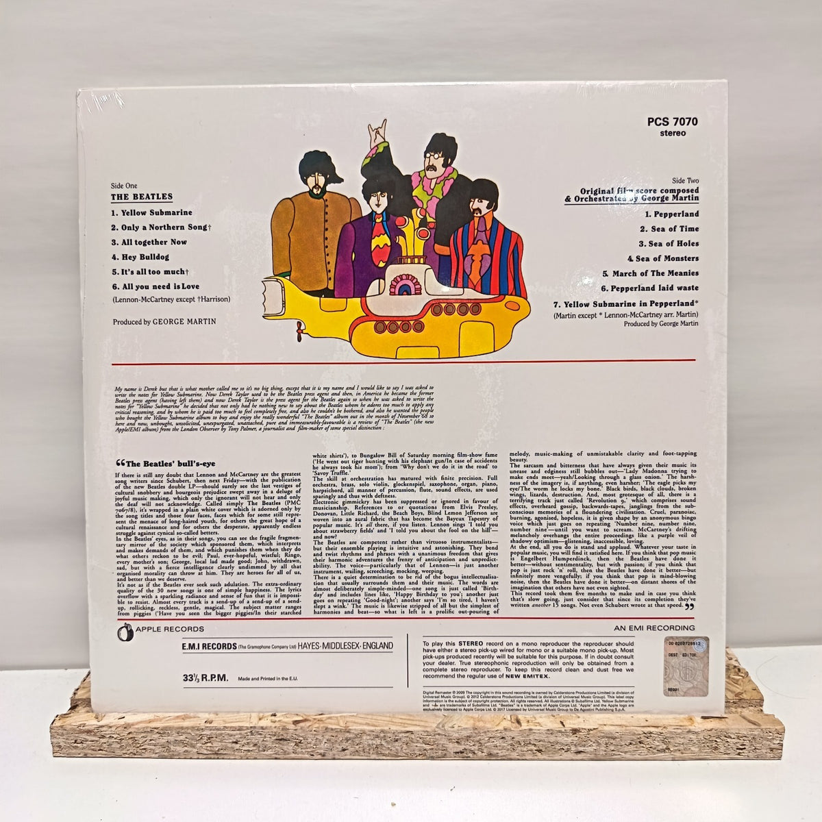 The Beatles yellow submarine vinyl record