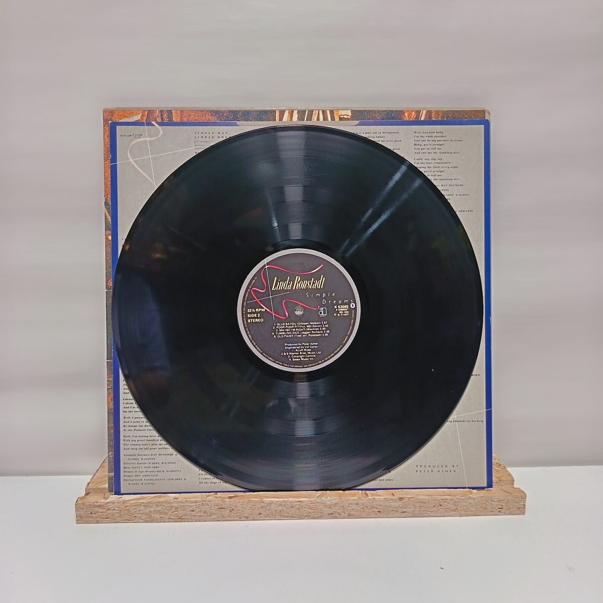 Linda Ronstadt simple dreams vinyl record VG+/VG+ K 53065