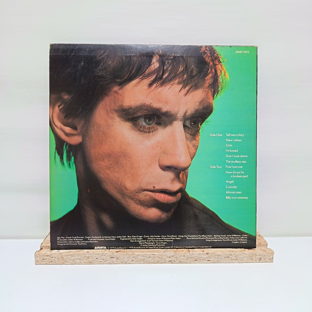 Iggy Pop new values vinyl record 1979 VG+/VG+ SPART 1092