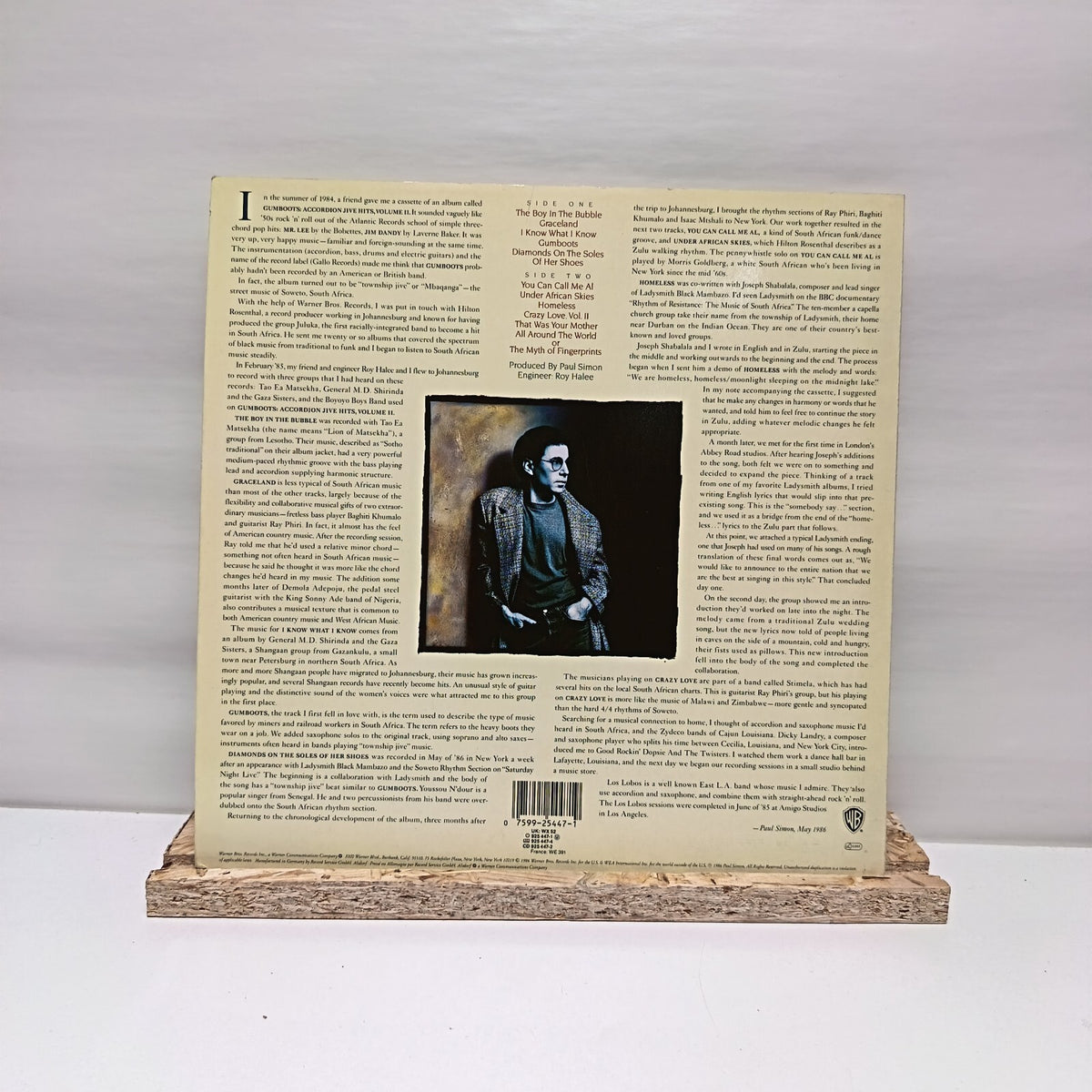 Paul Simon graceland vinyl record EX/EX 925 447-1