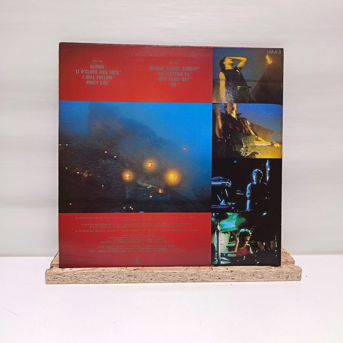U2 live under a blood red sky vinyl record VG+/VG+ IMA 3
