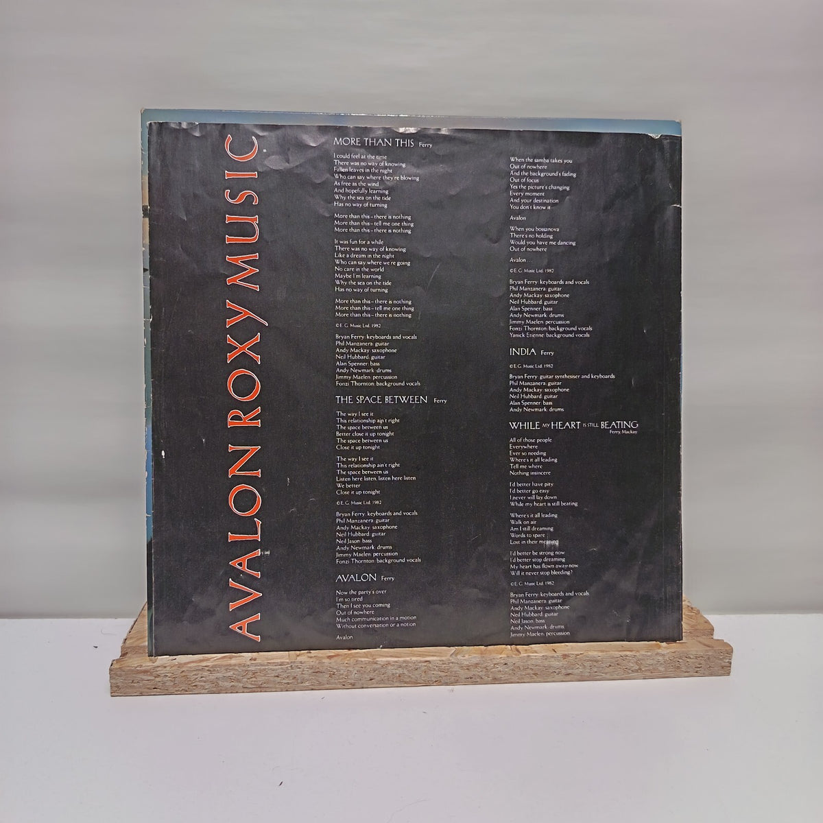 Roxy Music avalon vinyl record VG+/VG+ EGHP 50