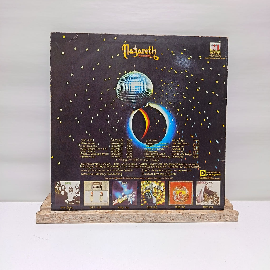 Nazareth greatest hits vinyl record VG+/VG+ TOPS108
