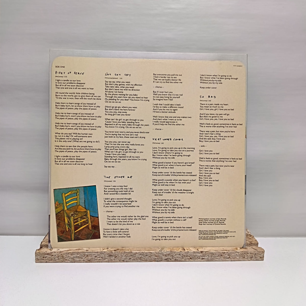 Paul McCartney pipes of peace vinyl record EX/EX PCTC 1652301
