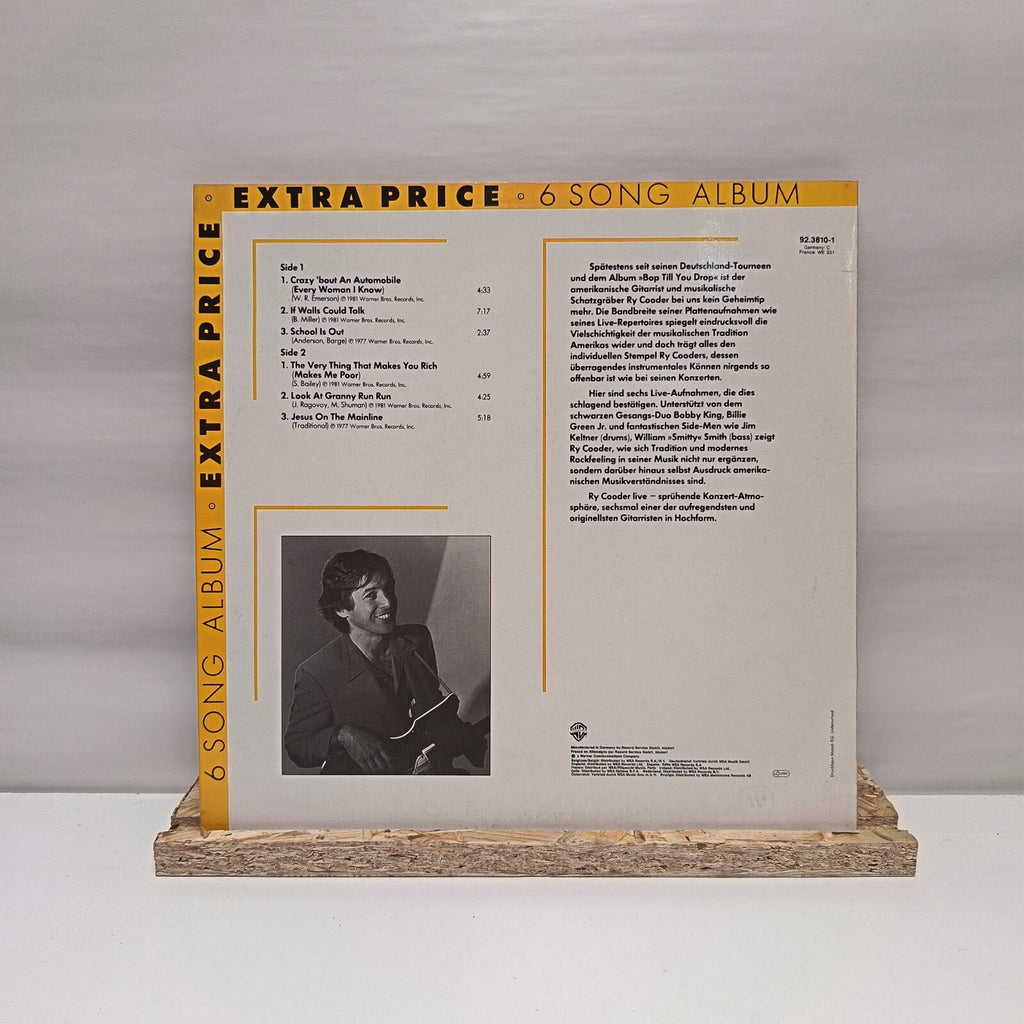 Ry Cooder live vinyl record VG+/VG 92.3810-1