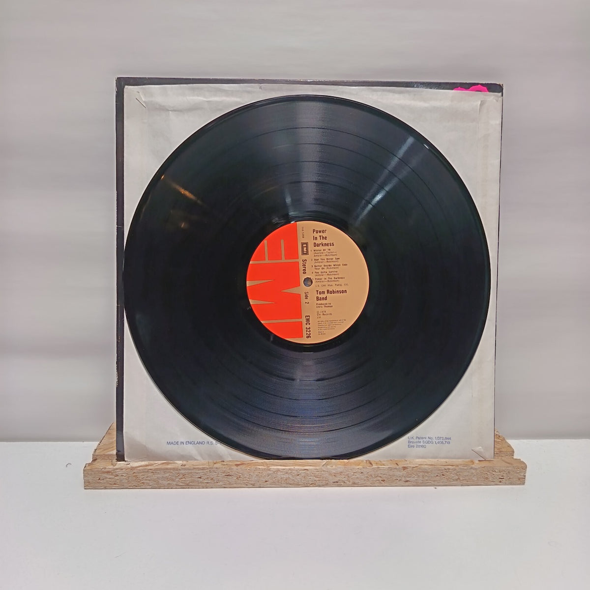Tom Robinson power in the darkness vinyl record VG+/VG+ EMC 3226