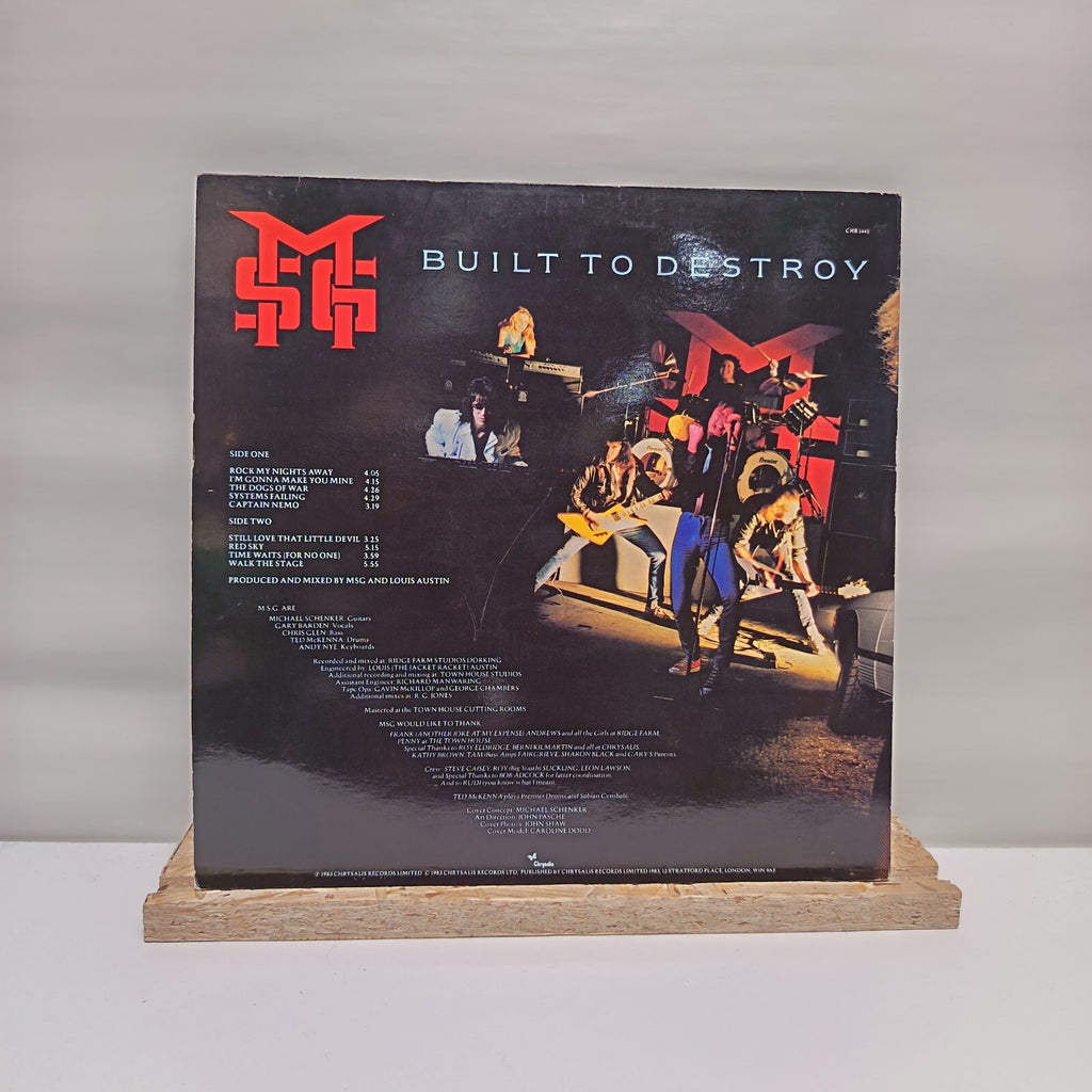 The Michael Schenker Group built to destroy vinyl record VG+/VG+ CHR 1441