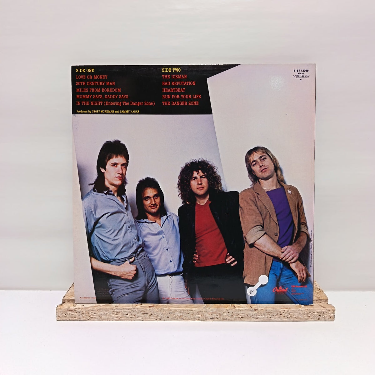 Sammy Hagar danger zone vinyl record VG+/VG+ E-ST 12069