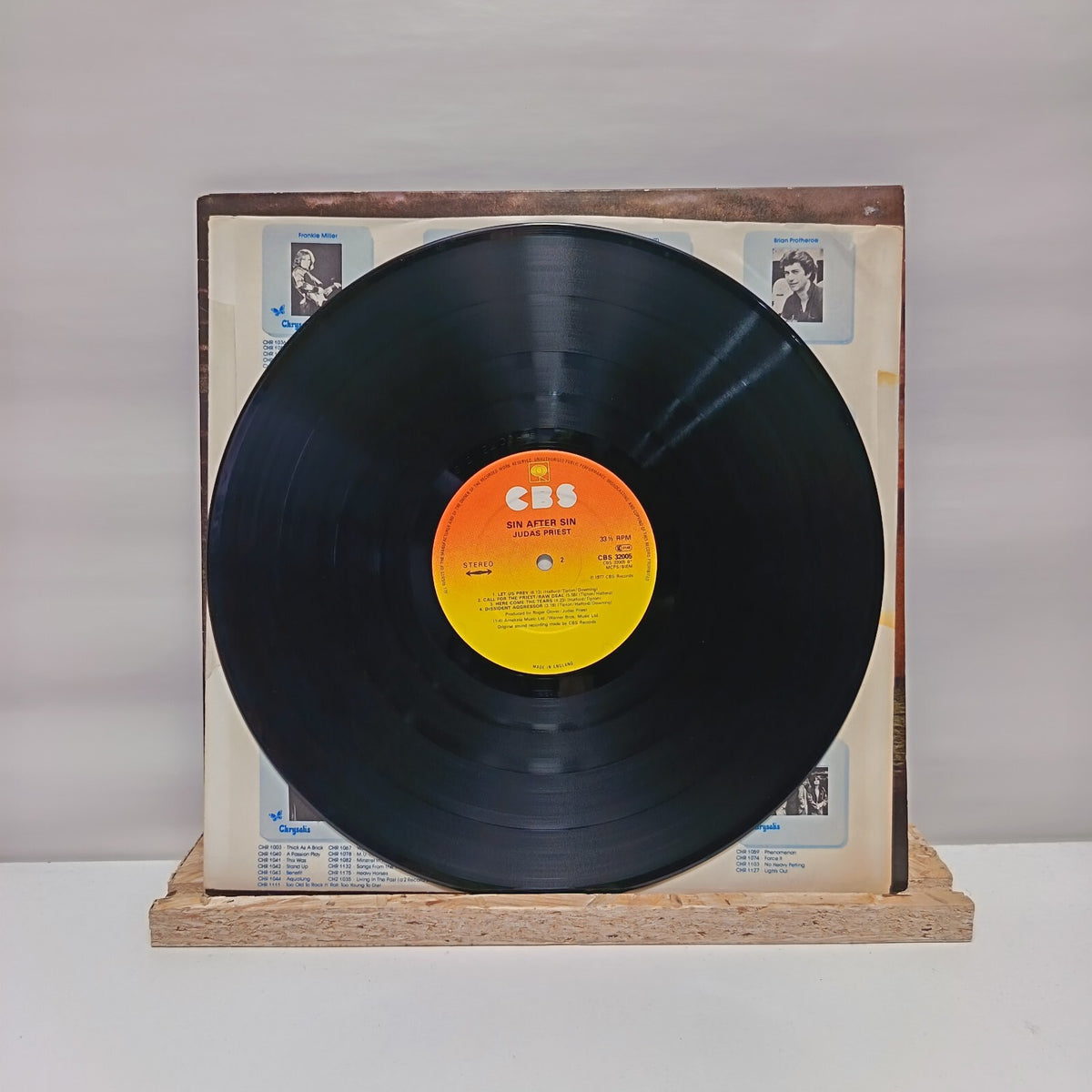 Judas Priest sin after sin vinyl record 1977 A1/B1 VG+/VG+ CBS 32005