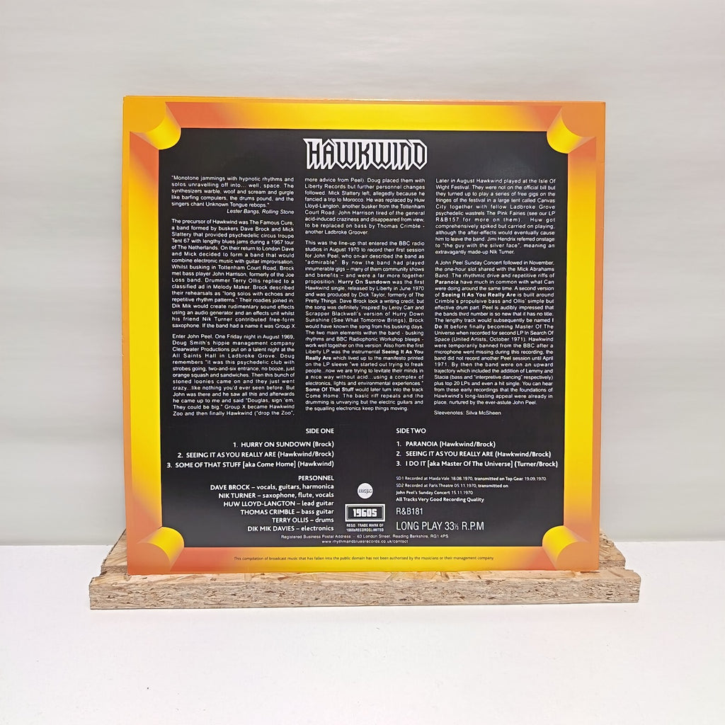 Hawkwind at the bbc 1970 vinyl record VG+/VG+ R&B181