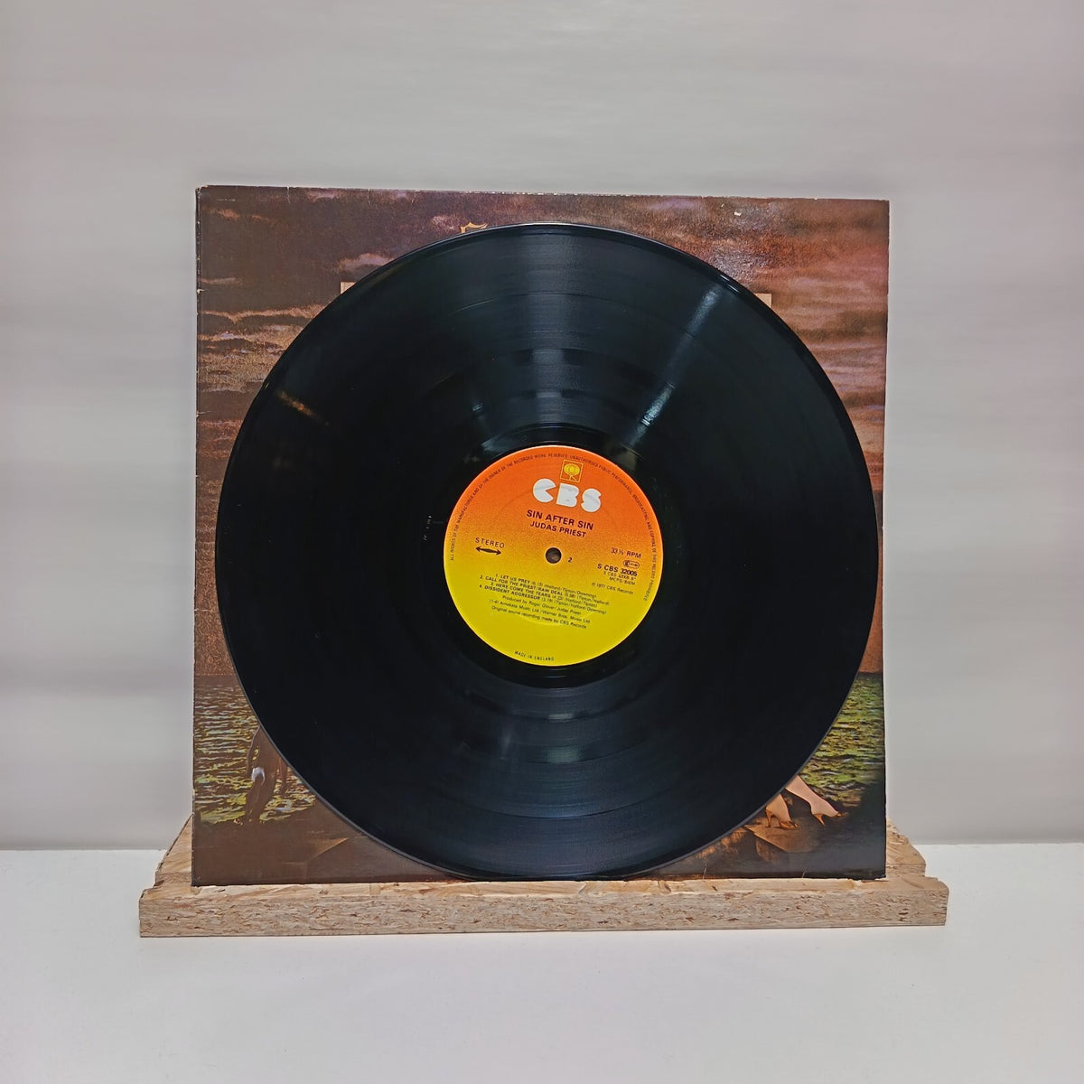 Judas Priest sin after sin vinyl record 1977 VG+/VG+ 32005