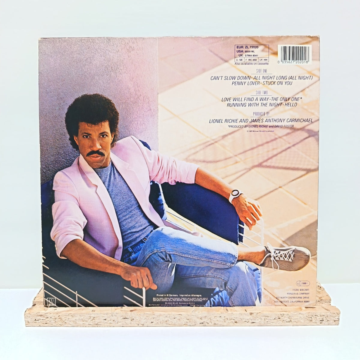 Lionel Ritchie can't slow down vinyl record VG+/VG+ ZL 72020