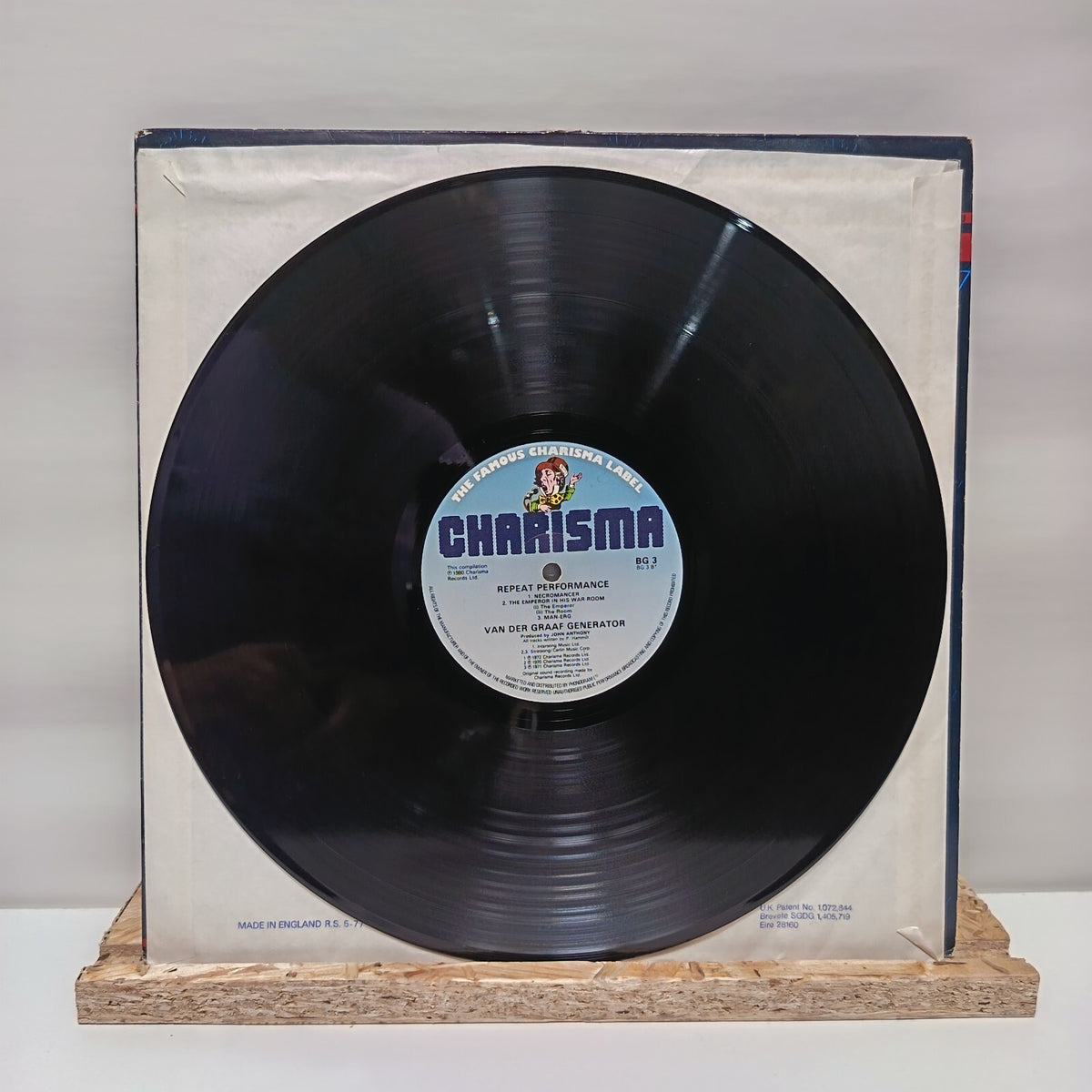 Van Der Graaf Generator repeat performance vinyl record VG+/VG+ BG3