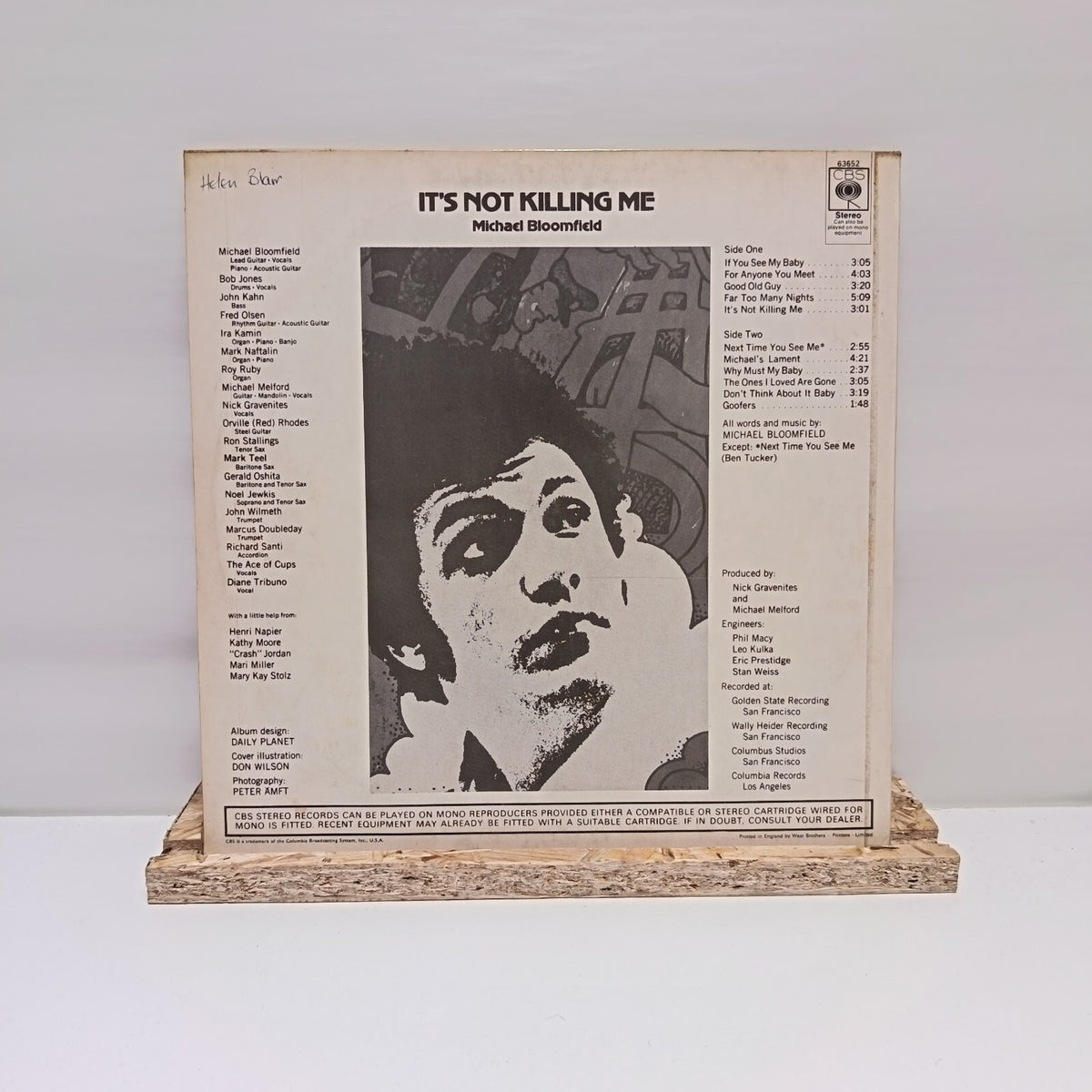 Michael Bloomfield it's not killing me vinyl record 1969 VG+/VG 63652