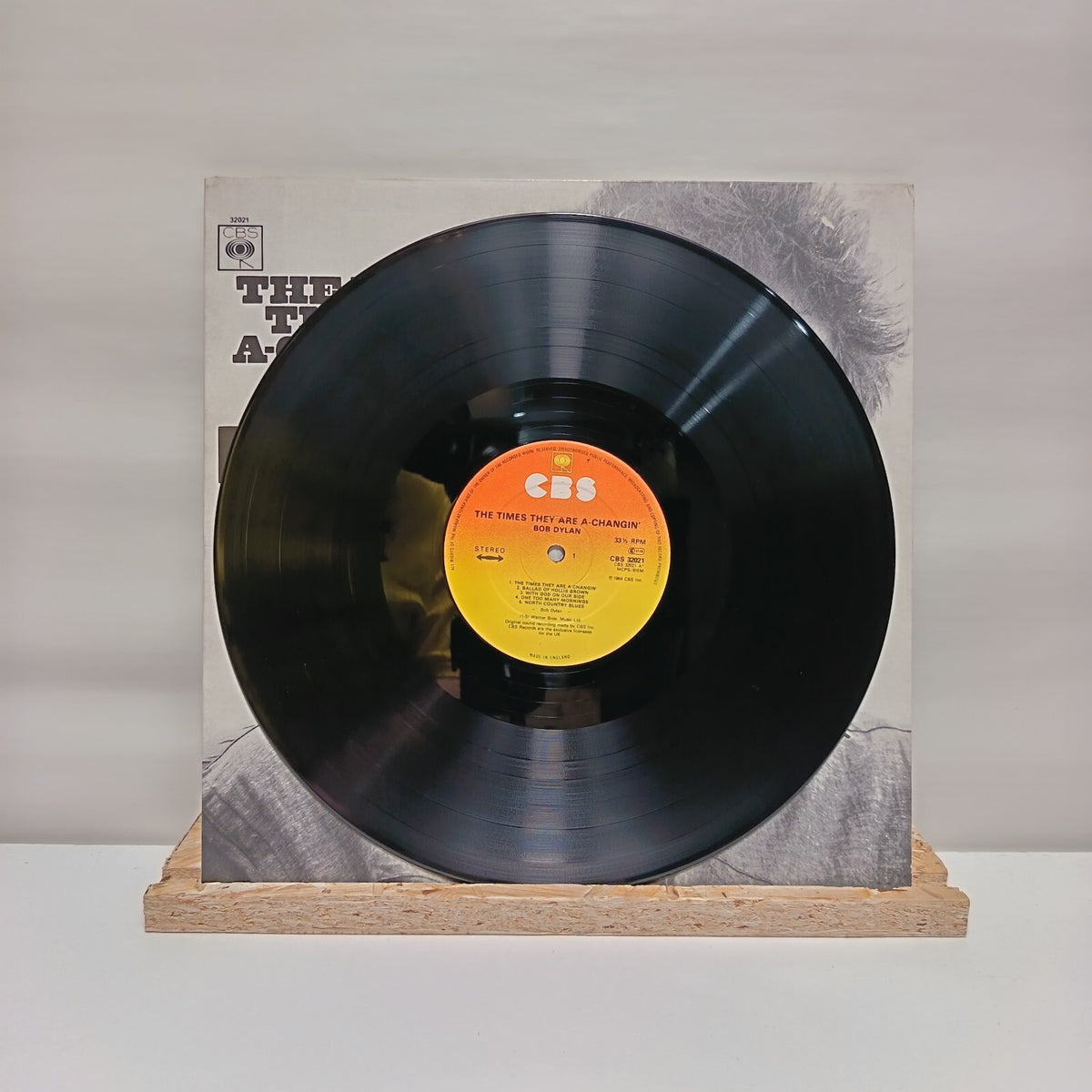 Bob Dylan the time they are a-changin' vinyl record EX/VG+ CBS 32021