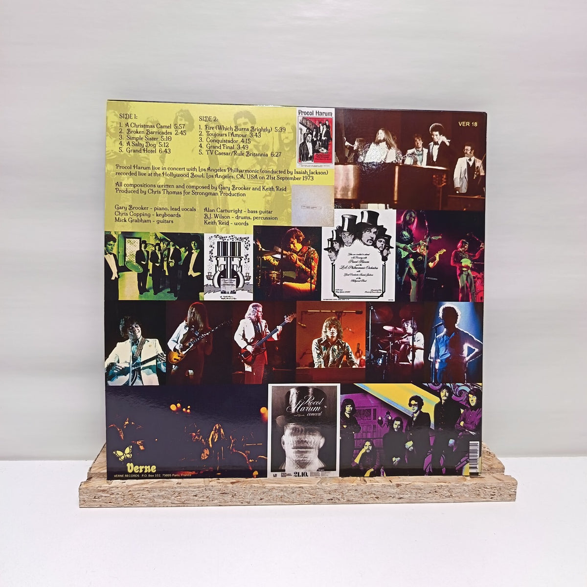 Procol Harum live at the hollywood bowl 1973 vinyl record EX/EX VER 18