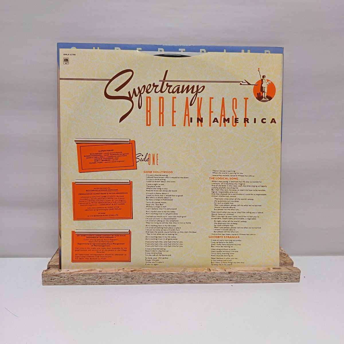 Supertramp breakfast in america vinyl record VG+/VG+ AMLK 63708