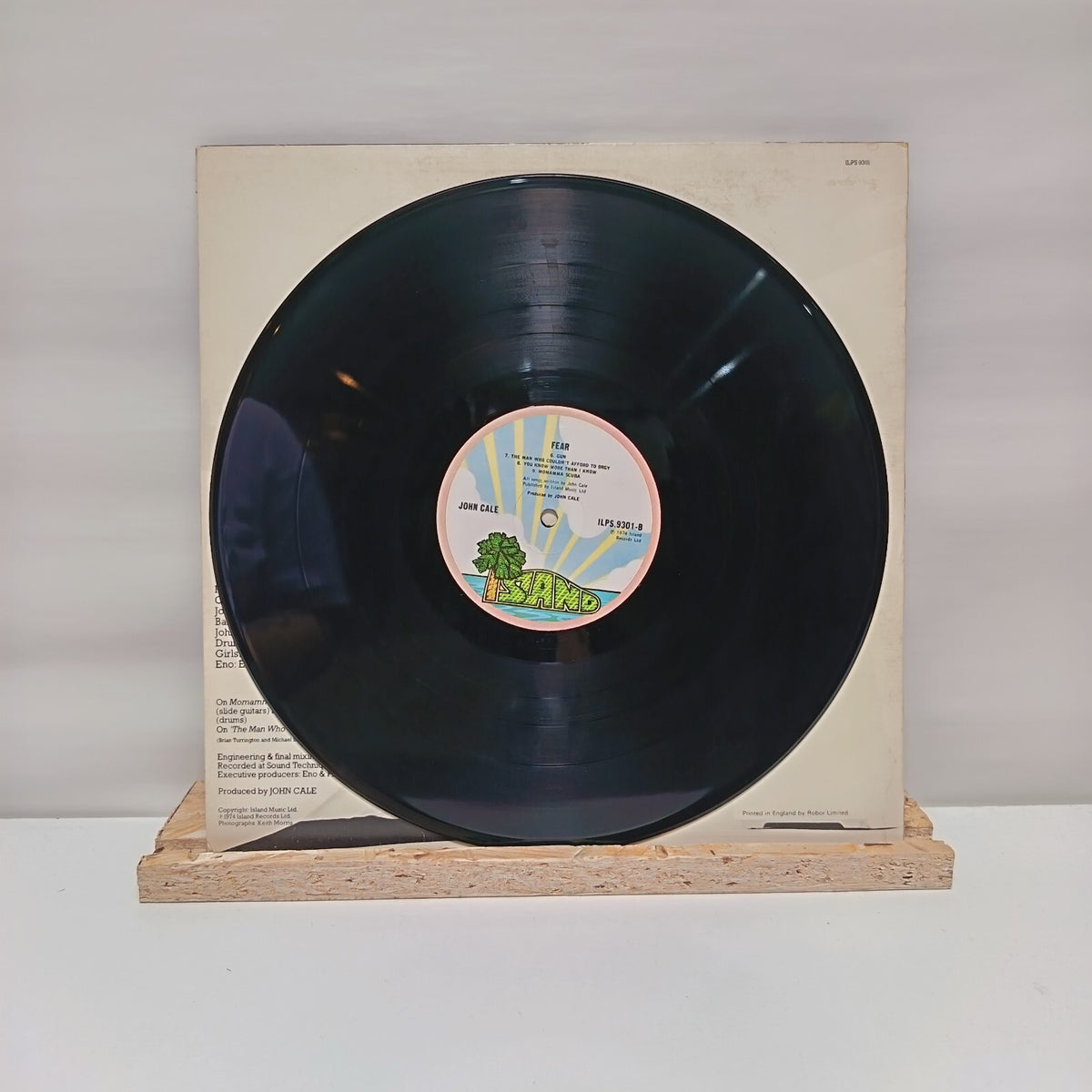 John Cale fear vinyl record 1974 VG+/VG+ ILPS 9301