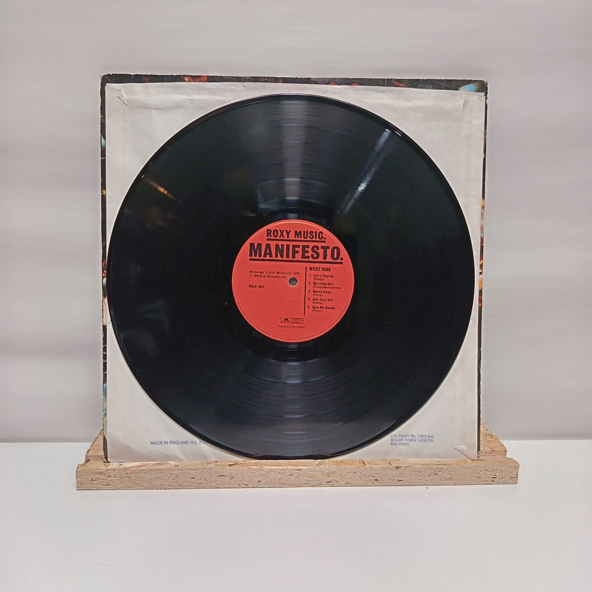 Roxy Music manifesto vinyl record VG+/VG+ POLH 001