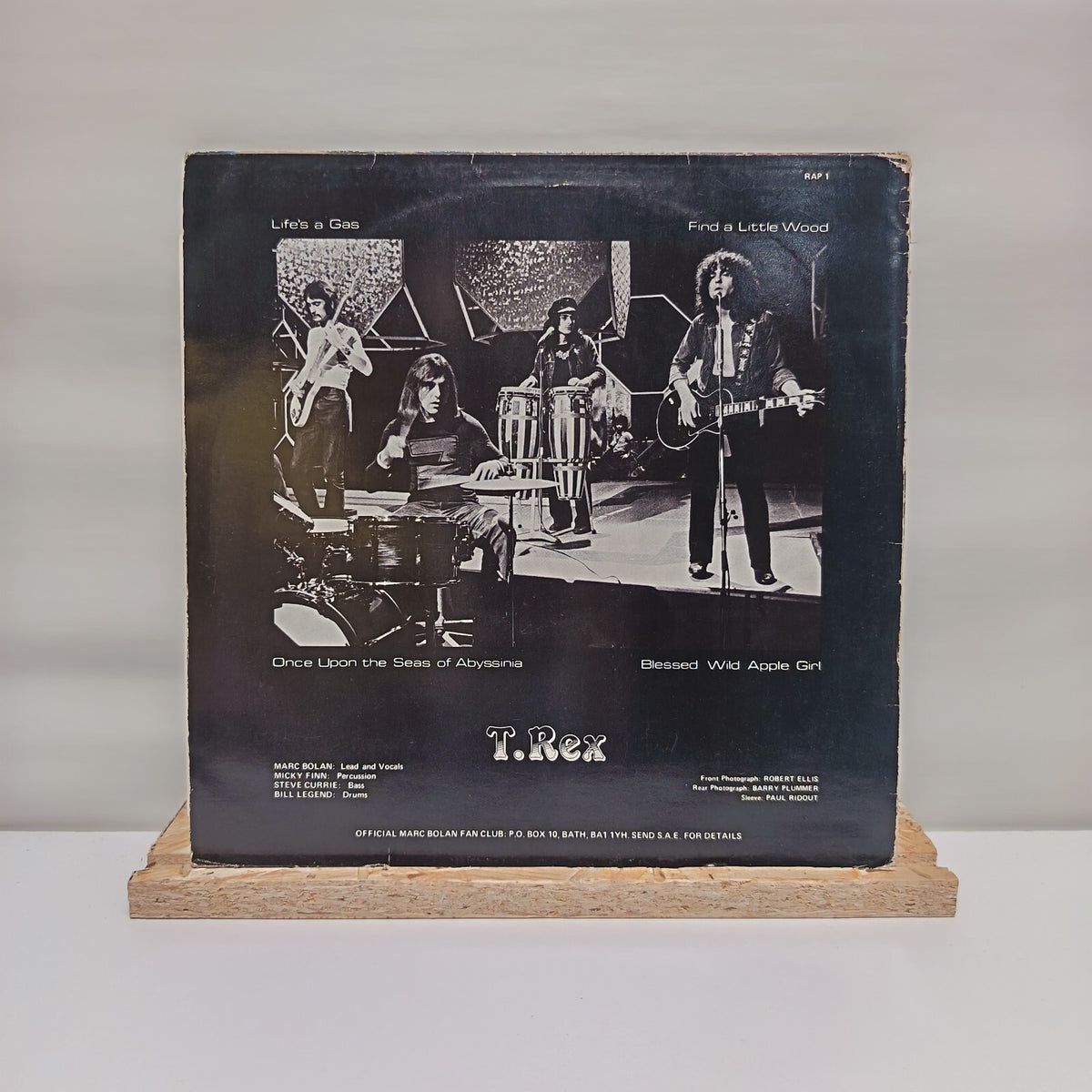 T. Rex life's a gas vinyl record VG+/VG RAP 1