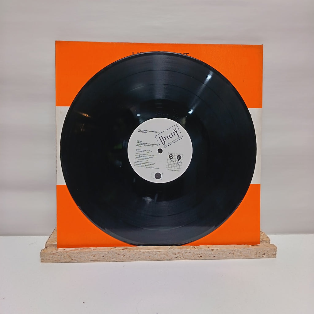 Billy Bragg life's a riot with spy vs spy vinyl record VG+/VG+ UTIL 1
