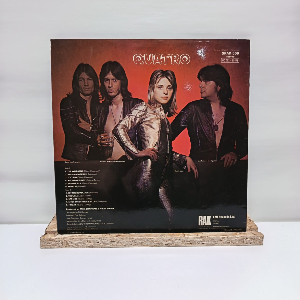 Suzi Quatro quatro vinyl record 1974 VG+/VG+ SRAK 509